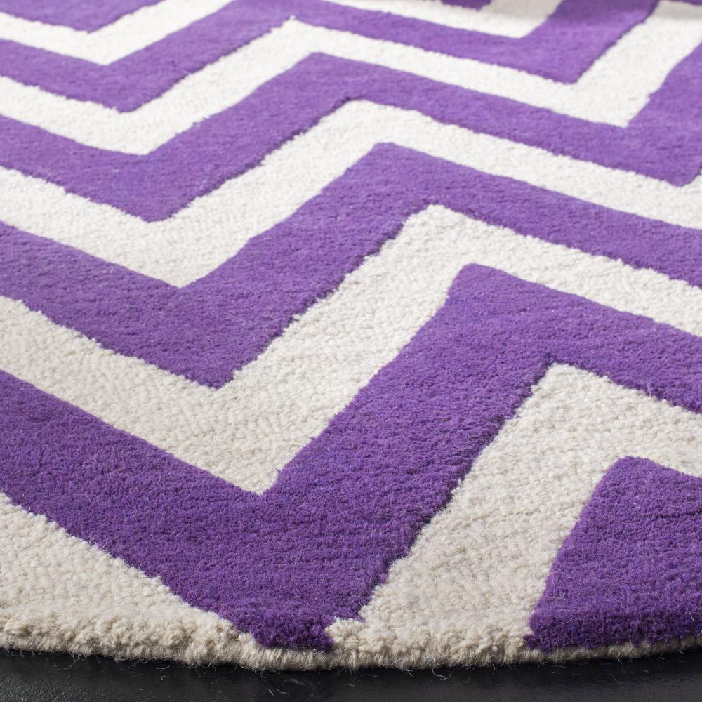 CAMBRIDGE, PURPLE / IVORY, 6' X 6' Round, Area Rug, CAM139K-6R. Picture 2
