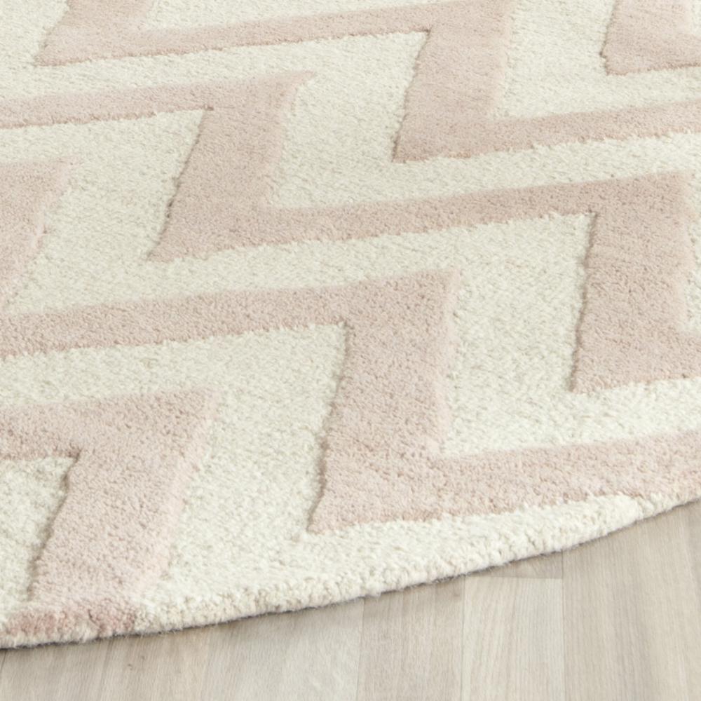 CAMBRIDGE, LIGHT PINK / IVORY, 6' X 6' Round, Area Rug, CAM139M-6R. Picture 5