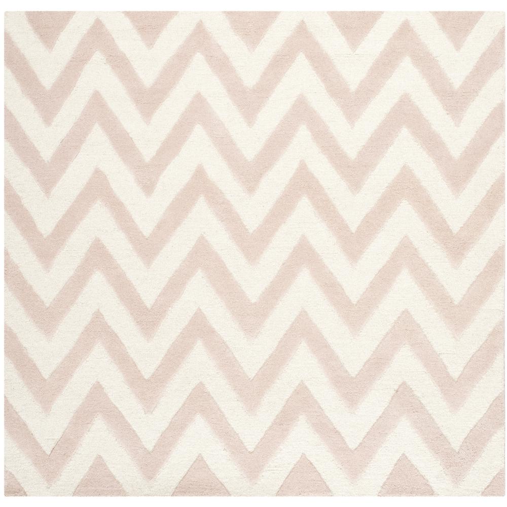 CAMBRIDGE, LIGHT PINK / IVORY, 6' X 6' Square, Area Rug, CAM139M-6SQ. Picture 1