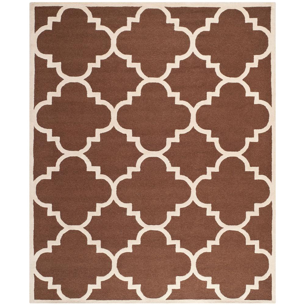 CAMBRIDGE, DARK BROWN / IVORY, 9' X 12', Area Rug, CAM140H-9. Picture 1