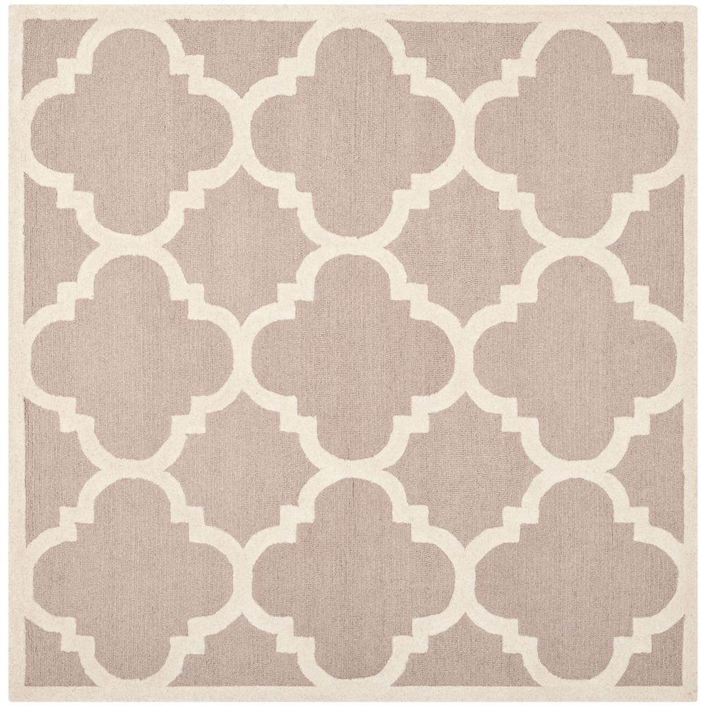 CAMBRIDGE, BEIGE / IVORY, 4' X 4' Square, Area Rug, CAM140J-4SQ. Picture 1
