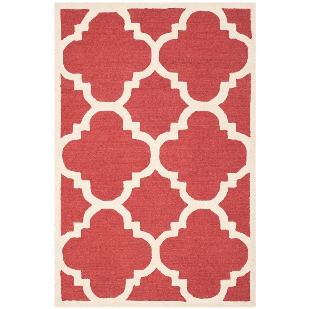 CAMBRIDGE, RUST / IVORY, 4' X 6', Area Rug, CAM140L-4. Picture 1