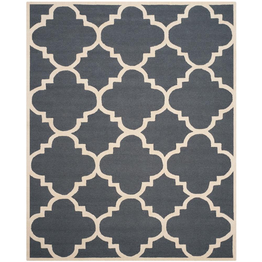 CAMBRIDGE, DARK GREY / IVORY, 8' X 10', Area Rug, CAM140X-8. Picture 1