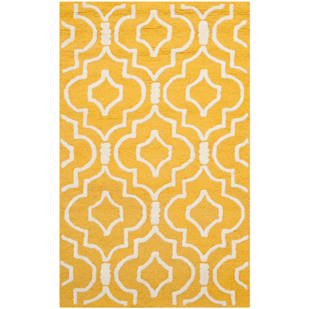CAMBRIDGE, GOLD / IVORY, 3' X 5', Area Rug, CAM141Q-3. Picture 1