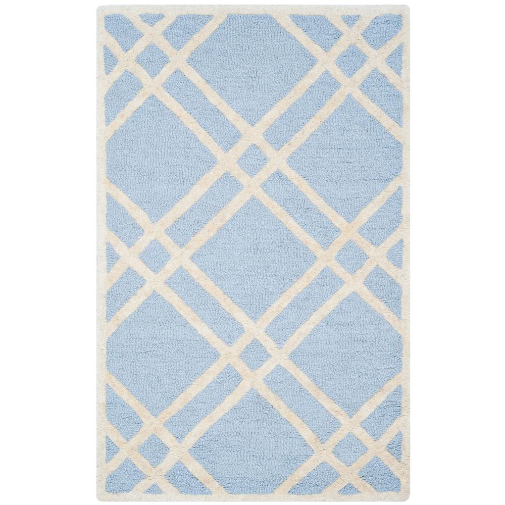 CAMBRIDGE, LIGHT BLUE / IVORY, 2'-6" X 4', Area Rug, CAM142A-24. Picture 1