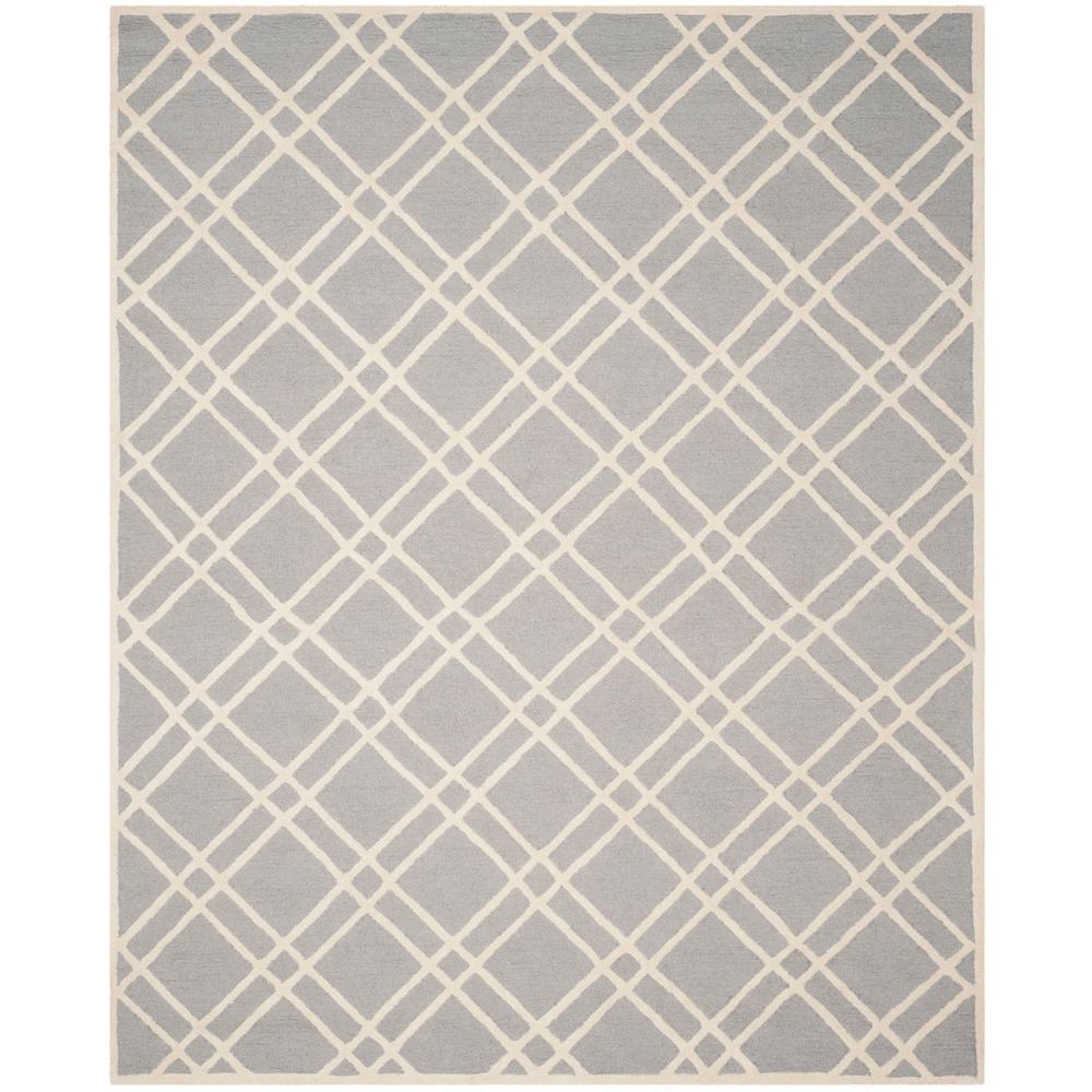 CAMBRIDGE, SILVER / IVORY, 9' X 12', Area Rug, CAM142D-9. Picture 1