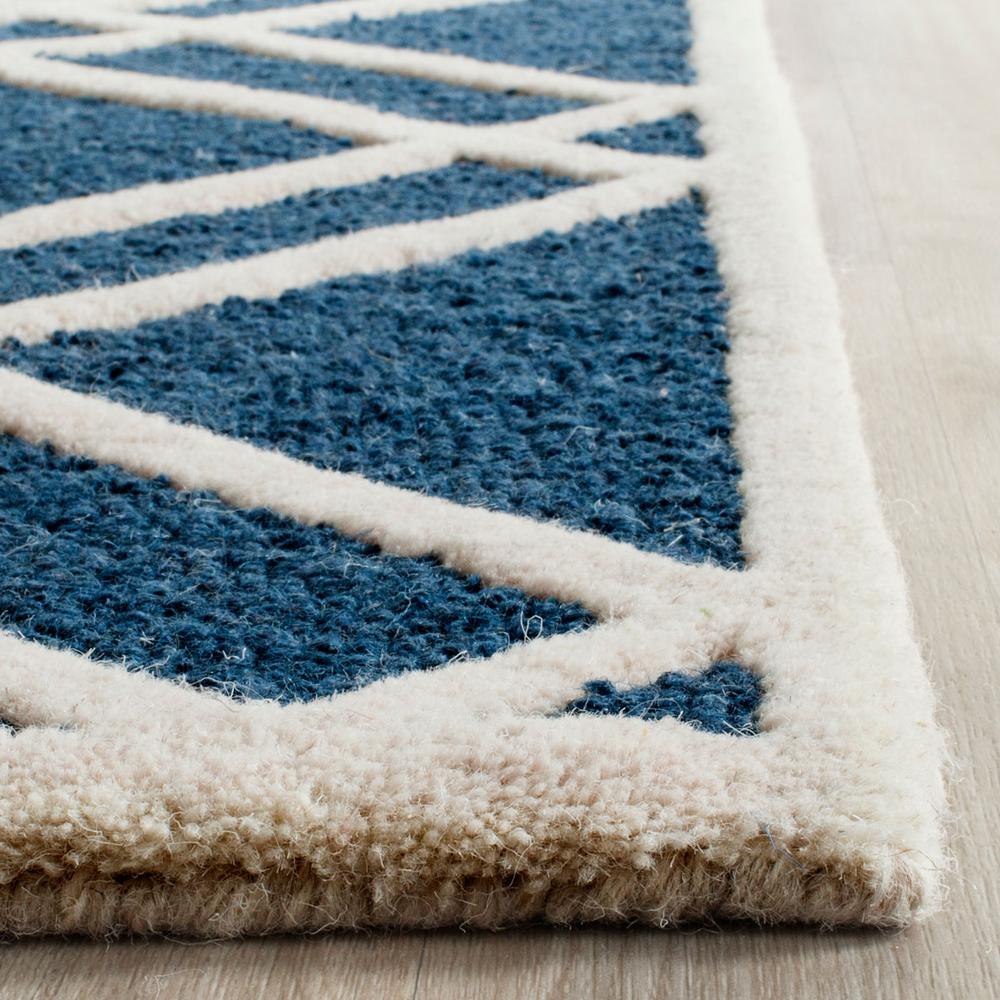 CAMBRIDGE, NAVY BLUE / IVORY, 6' X 9', Area Rug, CAM142G-6. Picture 1