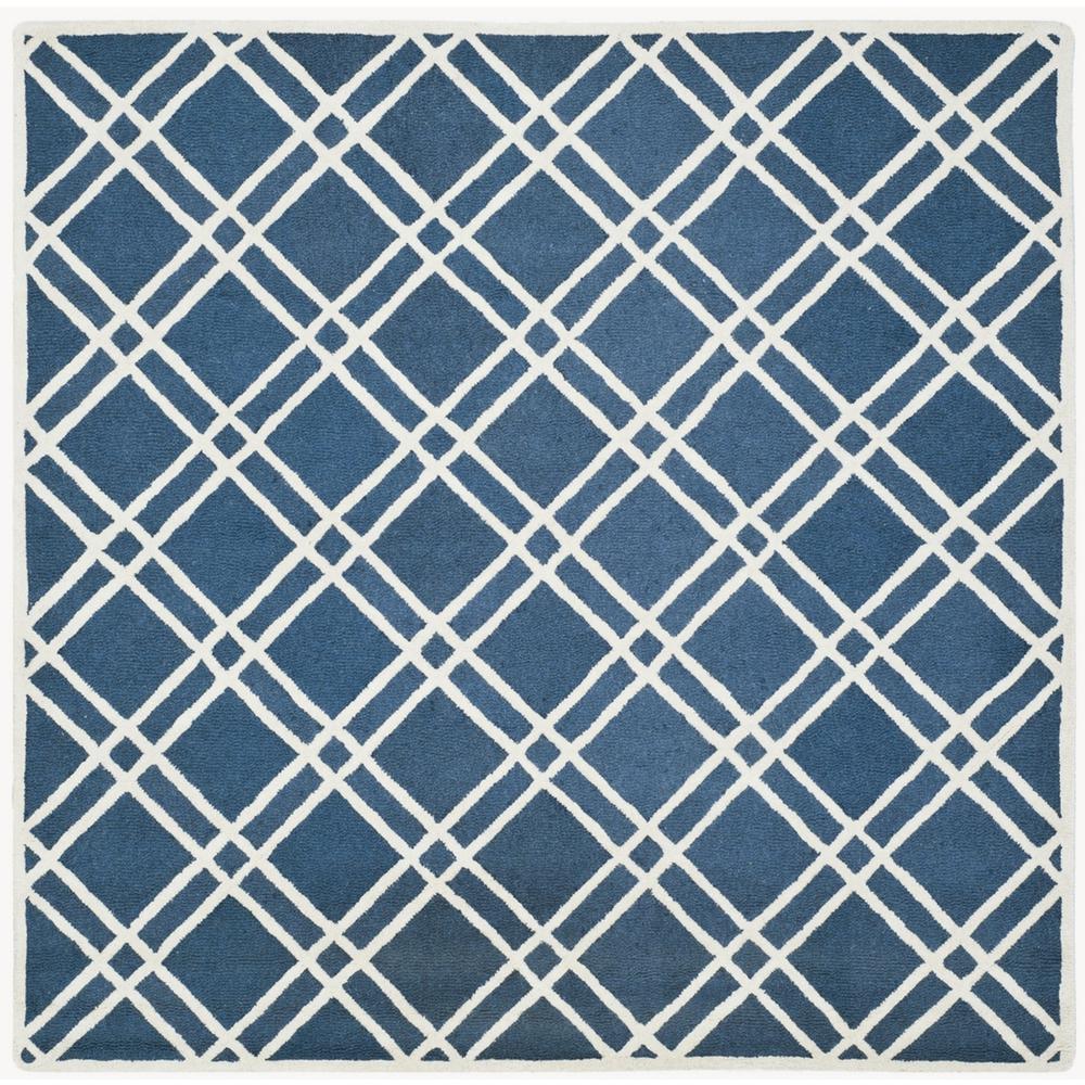 CAMBRIDGE, NAVY BLUE / IVORY, 8' X 8' Square, Area Rug, CAM142G-8SQ. Picture 1