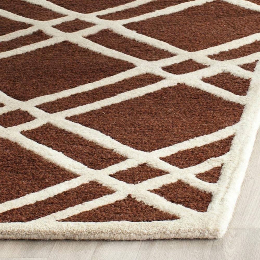 CAMBRIDGE, DARK BROWN / IVORY, 2'-6" X 4', Area Rug, CAM142H-24. Picture 1