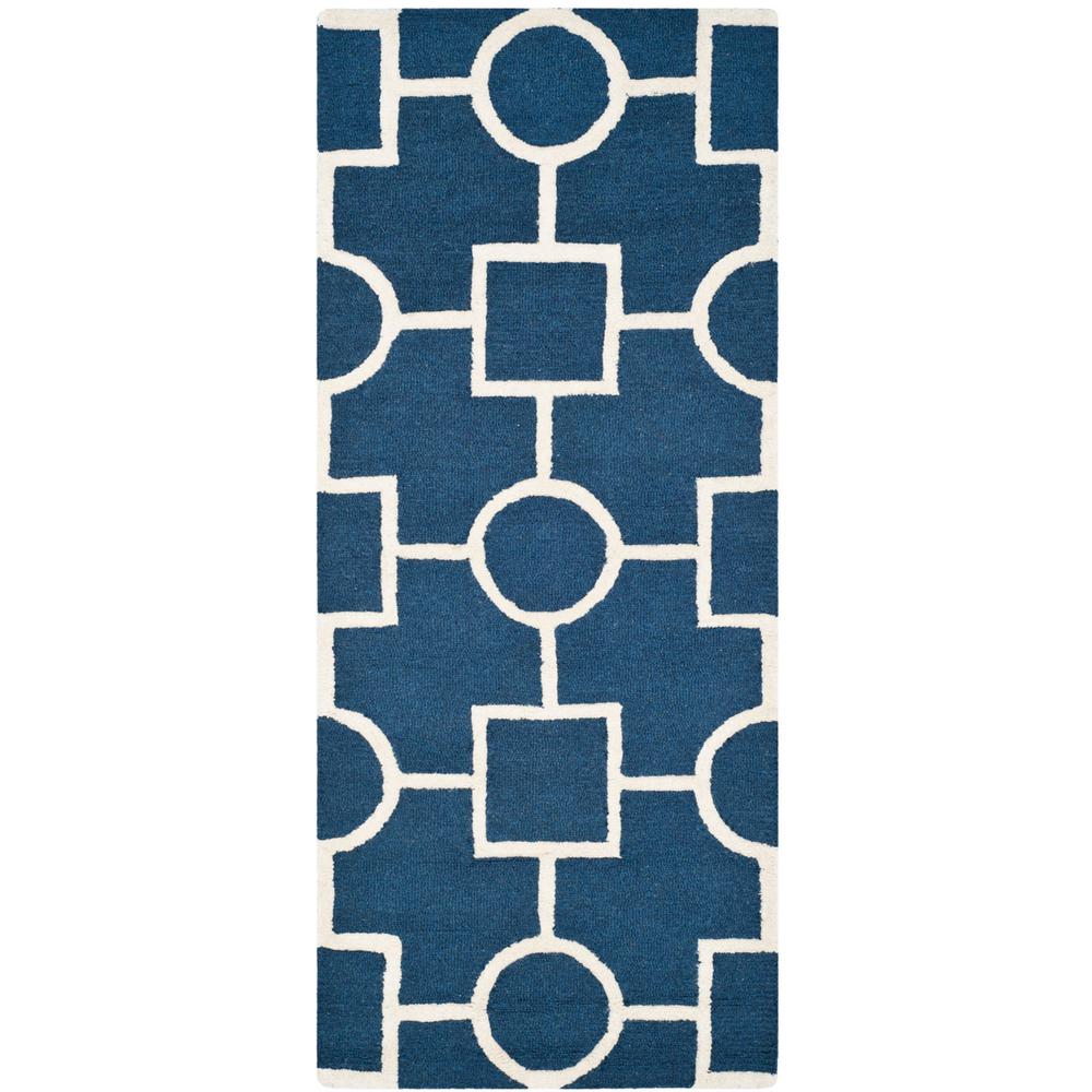 CAMBRIDGE, NAVY BLUE / IVORY, 3' X 5', Area Rug, CAM143G-3. Picture 1