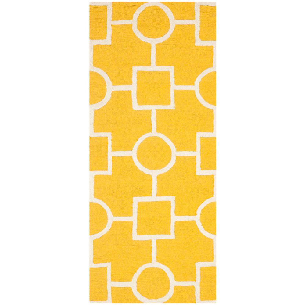 CAMBRIDGE, GOLD / IVORY, 3' X 5', Area Rug, CAM143Q-3. Picture 1