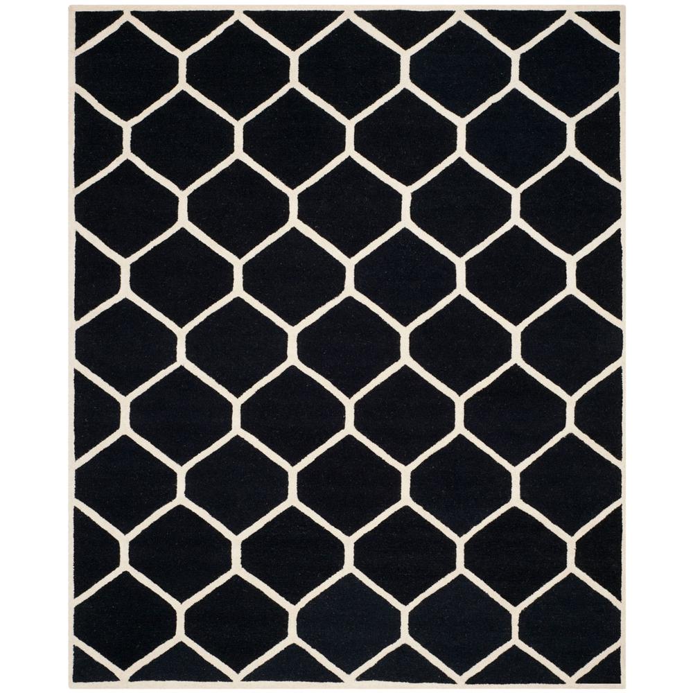 CAMBRIDGE, BLACK / IVORY, 9' X 12', Area Rug, CAM144E-9. Picture 1