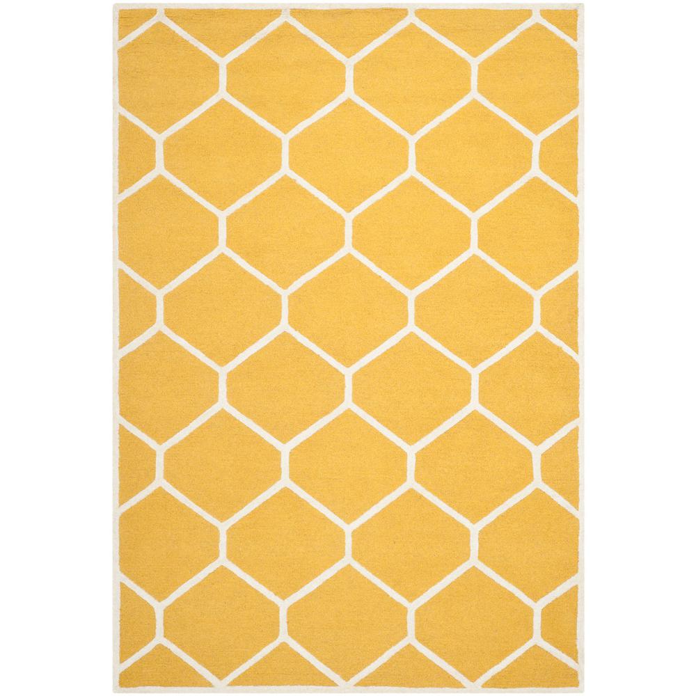 CAMBRIDGE, GOLD / IVORY, 8' X 10', Area Rug, CAM144Q-8. Picture 1