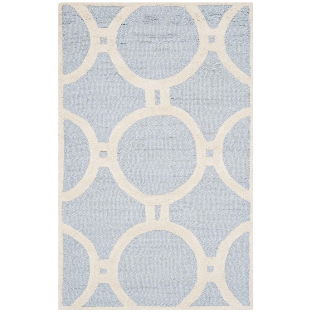 CAMBRIDGE, LIGHT BLUE / IVORY, 2'-6" X 4', Area Rug, CAM145A-24. Picture 1