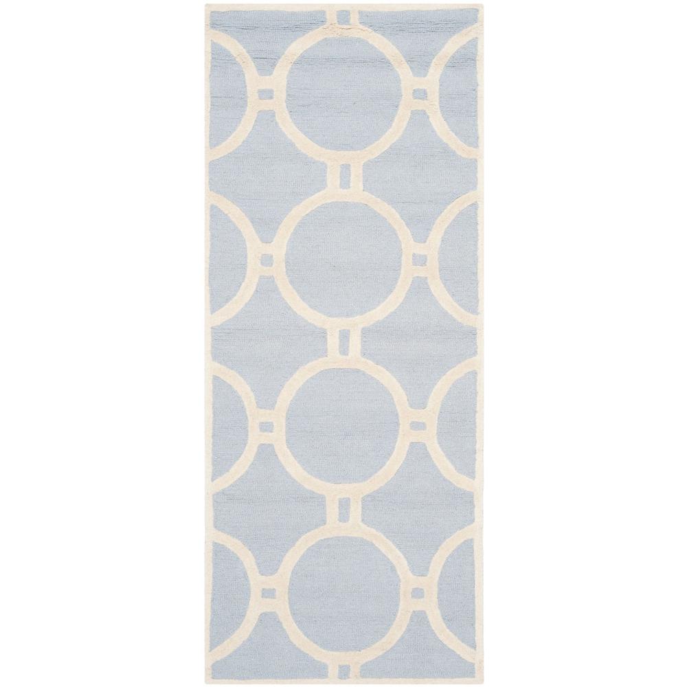 CAMBRIDGE, LIGHT BLUE / IVORY, 3' X 5', Area Rug, CAM145A-3. Picture 1