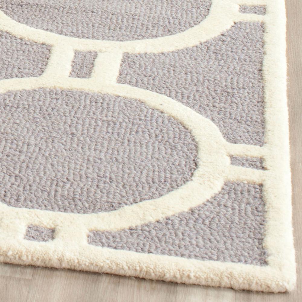CAMBRIDGE, SILVER / IVORY, 6' X 9', Area Rug, CAM145D-6. Picture 1