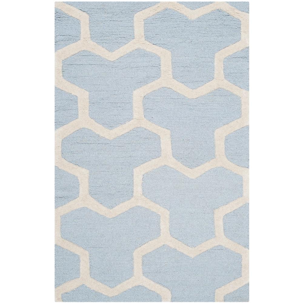 CAMBRIDGE, LIGHT BLUE / IVORY, 2'-6" X 4', Area Rug, CAM146A-24. Picture 1