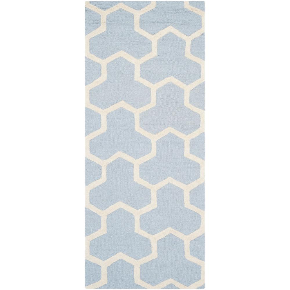 CAMBRIDGE, LIGHT BLUE / IVORY, 3' X 5', Area Rug, CAM146A-3. Picture 1
