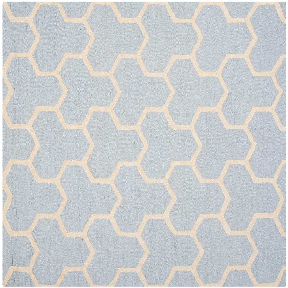 CAMBRIDGE, LIGHT BLUE / IVORY, 8' X 8' Square, Area Rug, CAM146A-8SQ. Picture 1