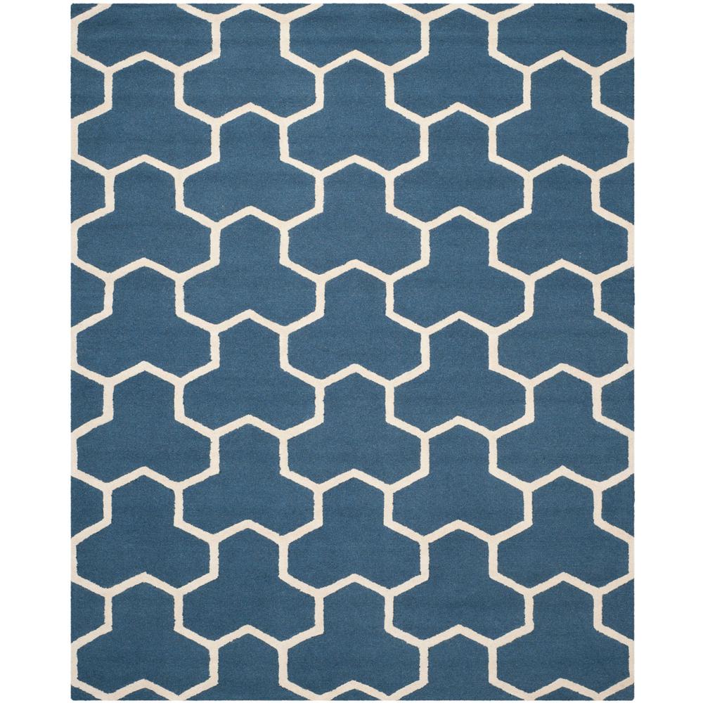 CAMBRIDGE, NAVY BLUE / IVORY, 9' X 12', Area Rug, CAM146G-9. Picture 1
