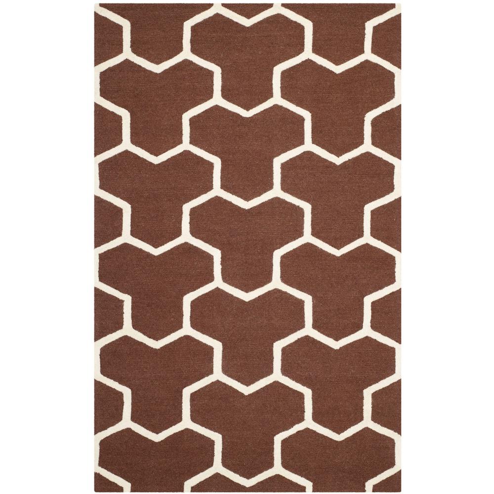 CAMBRIDGE, DARK BROWN / IVORY, 6' X 9', Area Rug, CAM146H-6. Picture 1