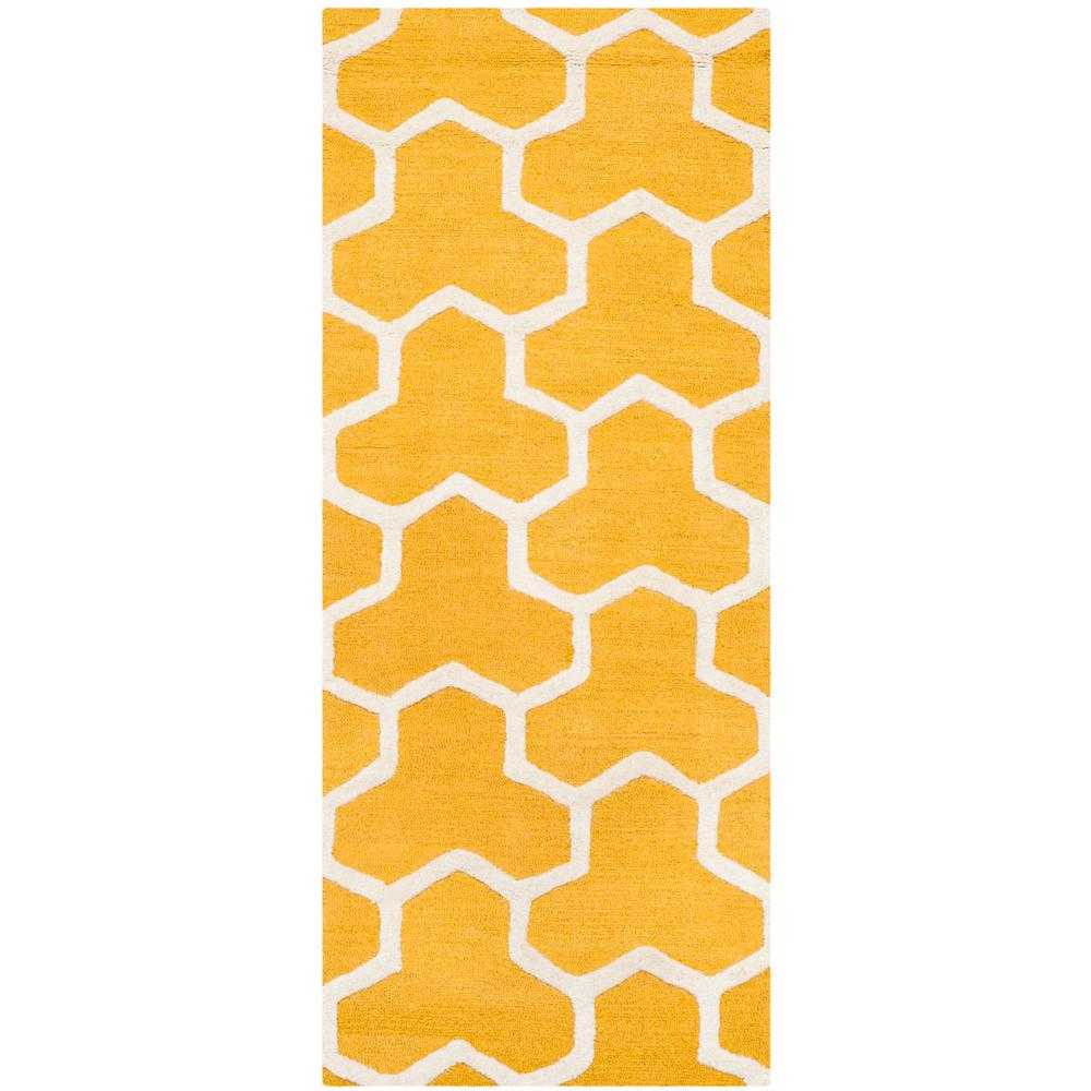CAMBRIDGE, GOLD / IVORY, 3' X 5', Area Rug, CAM146Q-3. Picture 1