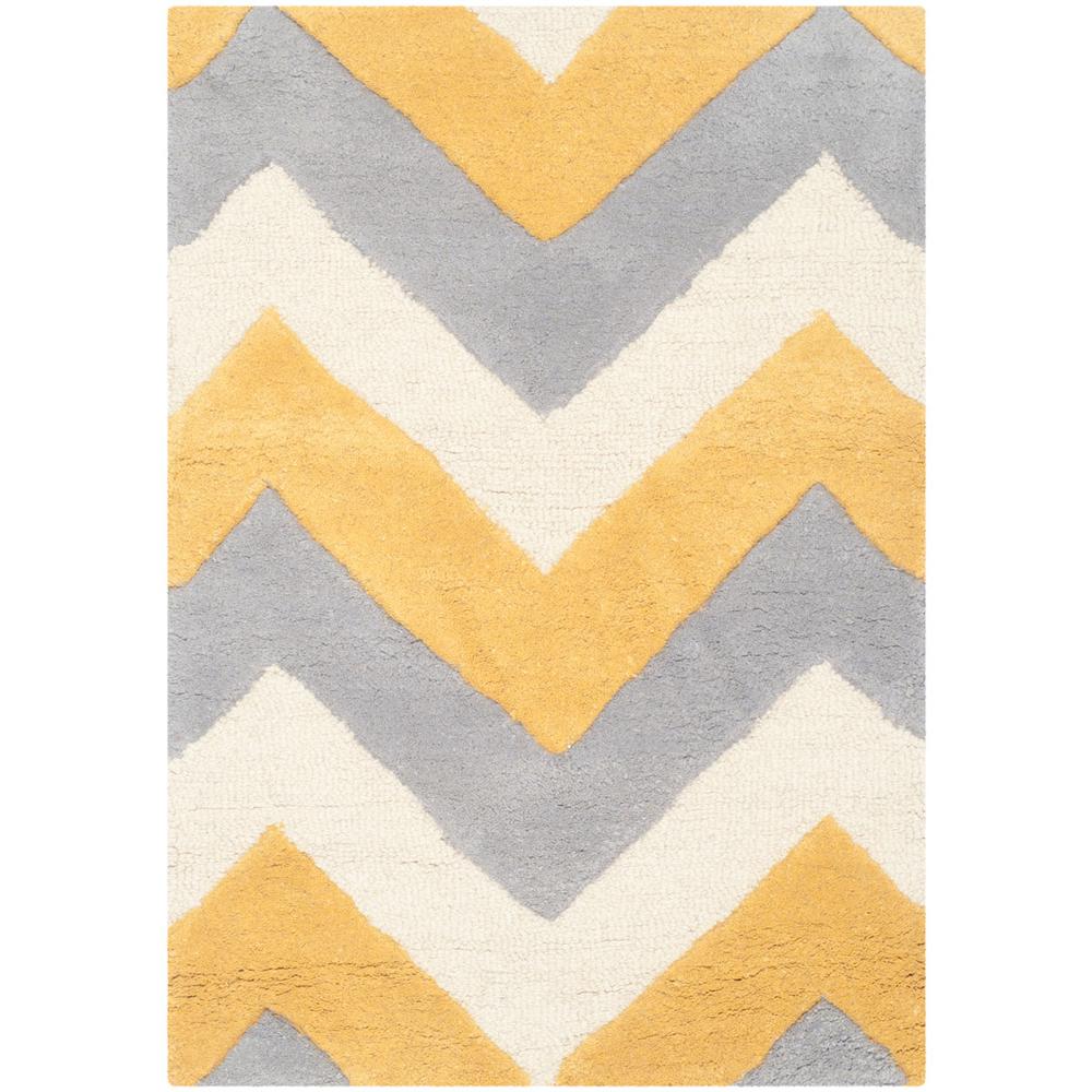 CAMBRIDGE, GREY / GOLD, 3' X 5', Area Rug. Picture 1