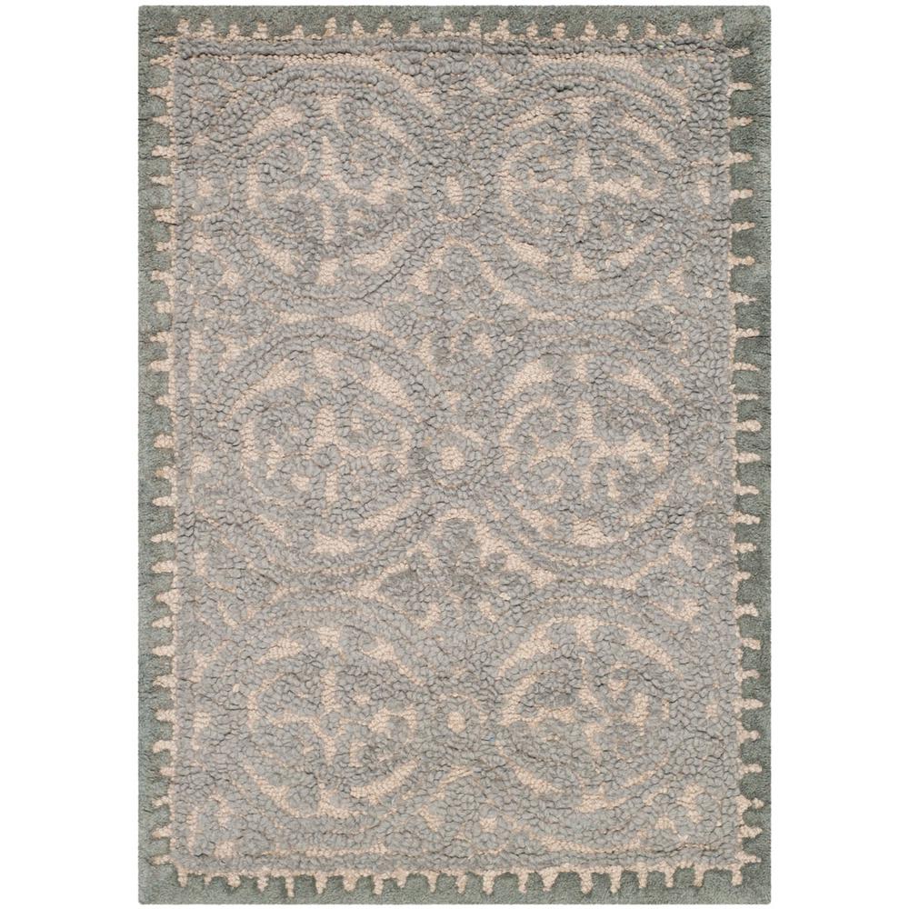 CAMBRIDGE, DUSTY BLUE / CEMENT, 3' X 5', Area Rug. Picture 1