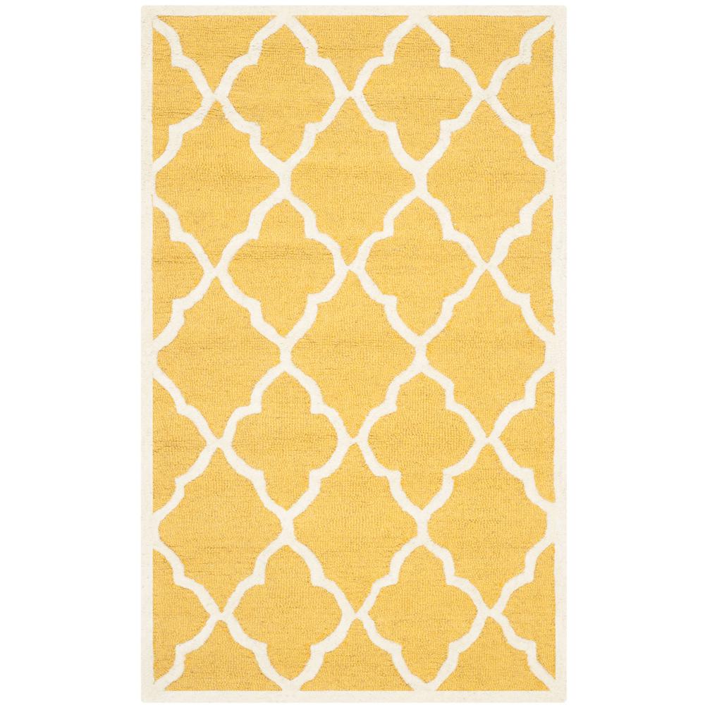 CAMBRIDGE, GOLD / IVORY, 4' X 6', Area Rug, CAM312Q-4. Picture 1
