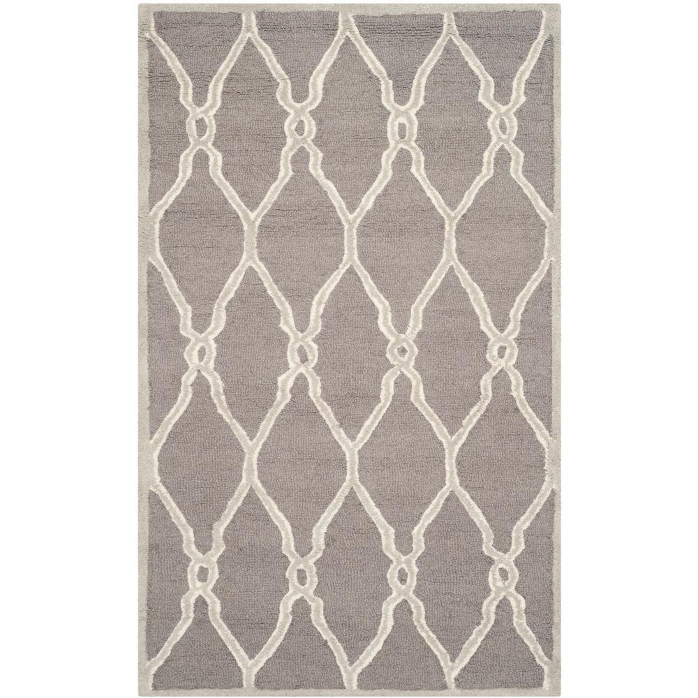 CAMBRIDGE, DARK GREY / IVORY, 4' X 6', Area Rug, CAM352D-4. Picture 1