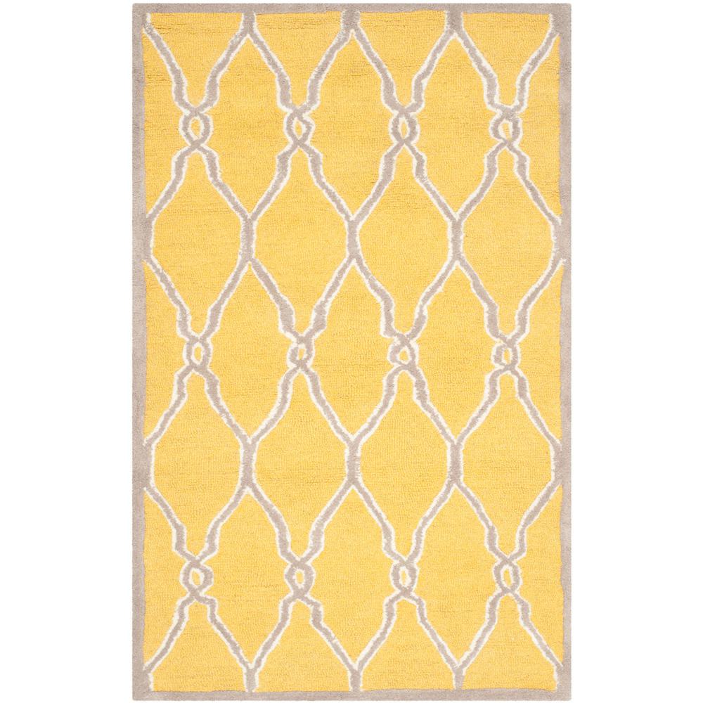 CAMBRIDGE, GOLD / IVORY, 4' X 6', Area Rug, CAM352Q-4. Picture 1