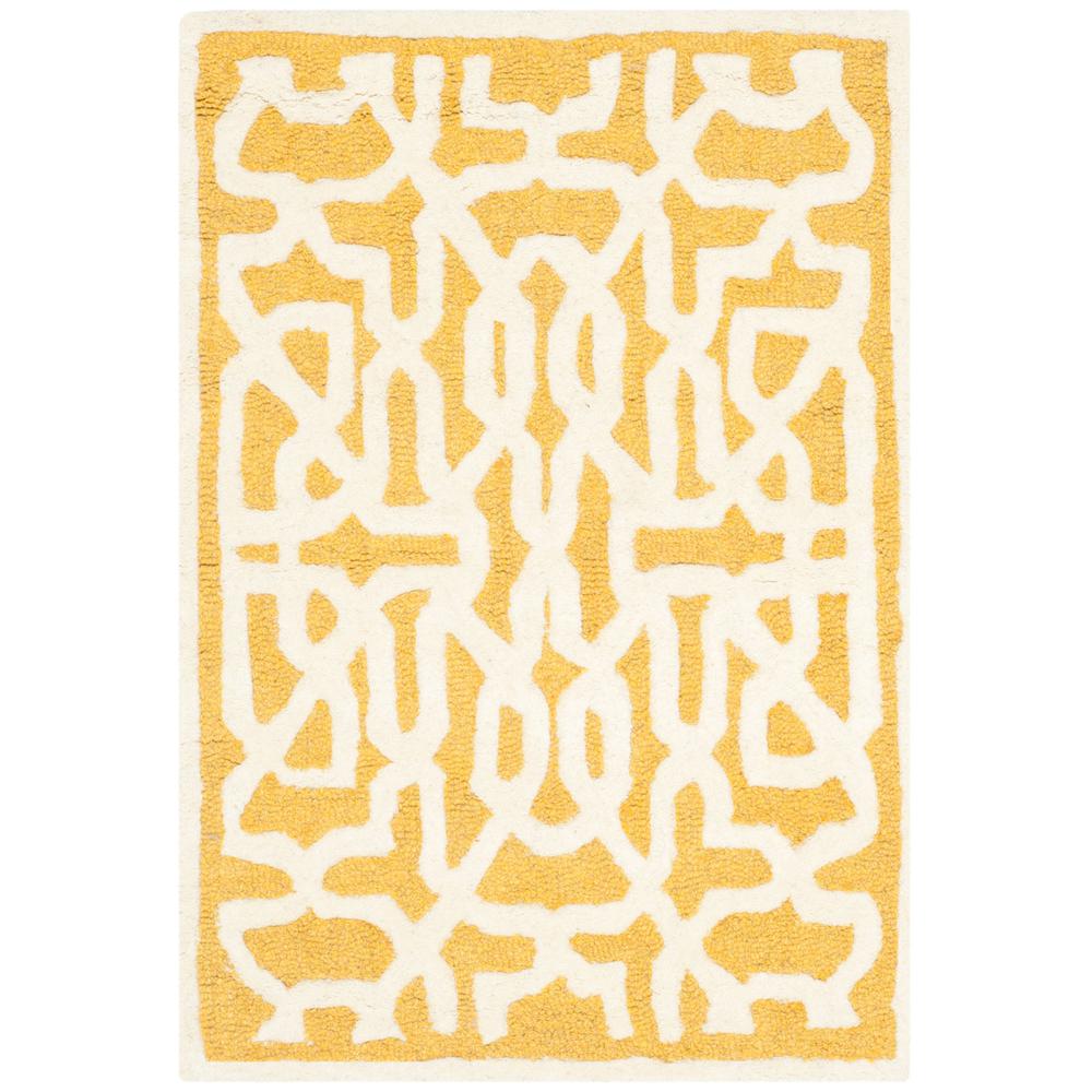CAMBRIDGE, GOLD / IVORY, 3' X 5', Area Rug, CAM570Q-3. Picture 1