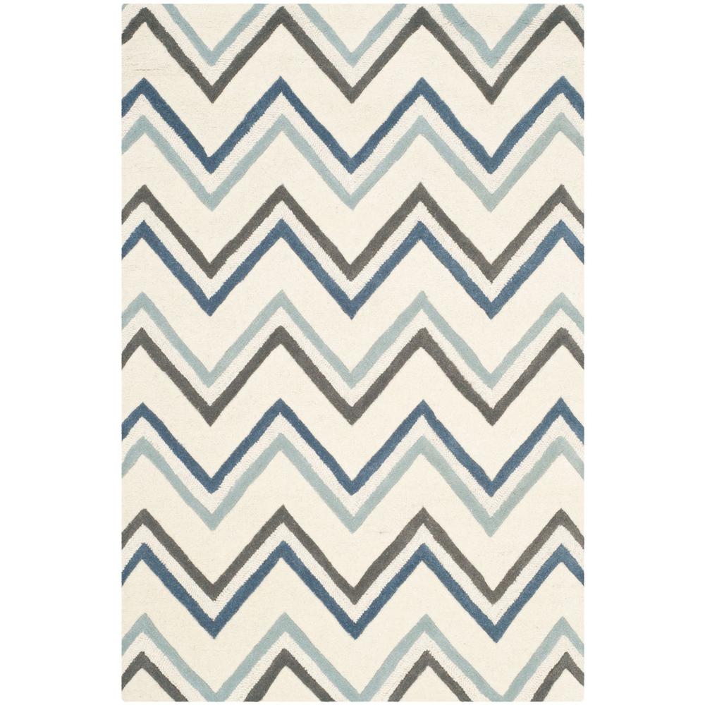 CAMBRIDGE, IVORY / BLUE, 4' X 6', Area Rug, CAM581A-4. Picture 1