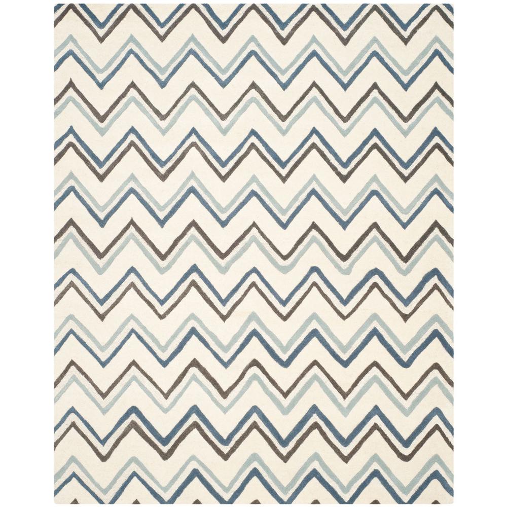 CAMBRIDGE, IVORY / BLUE, 9' X 12', Area Rug. Picture 1