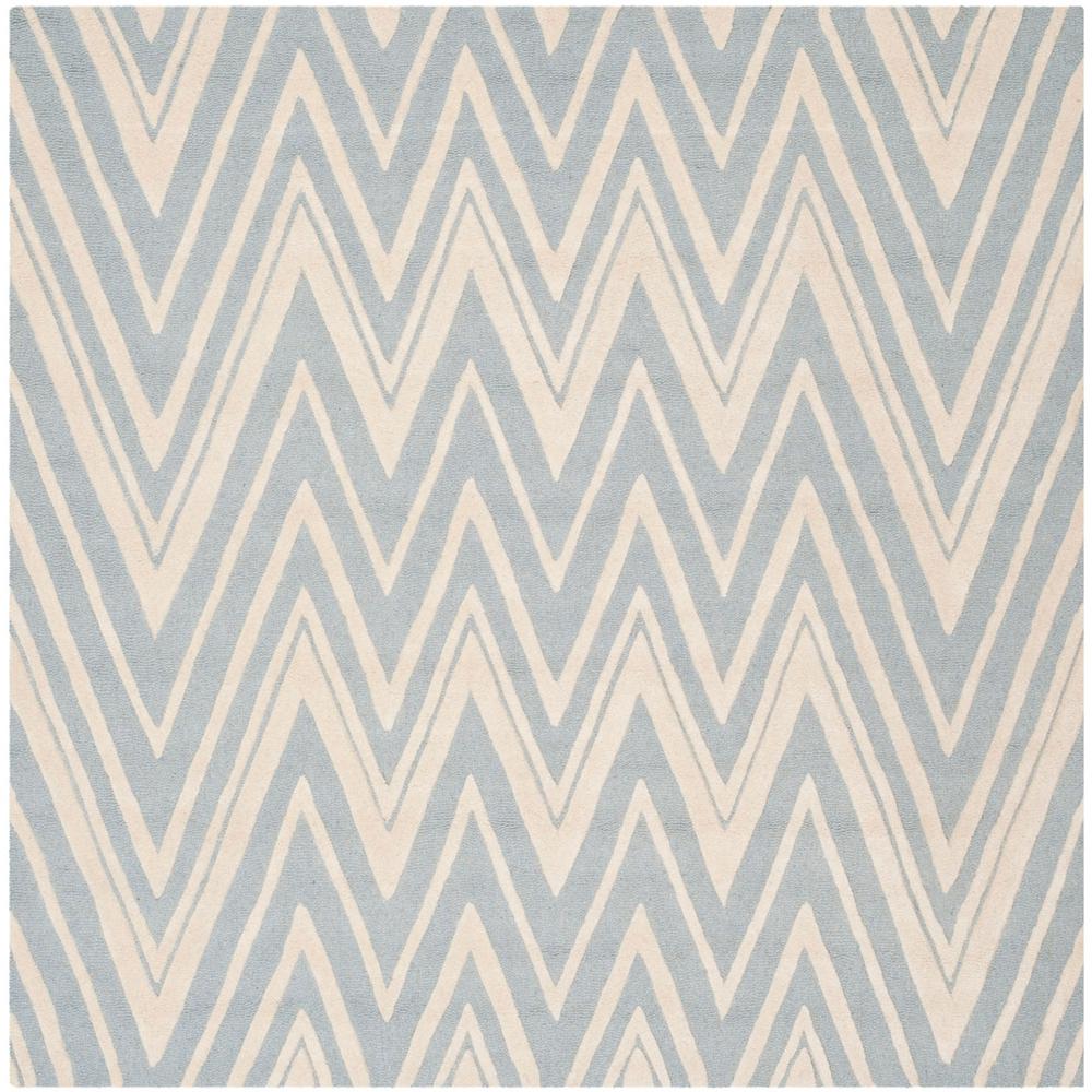 CAMBRIDGE, BLUE / IVORY, 8' X 8' Square, Area Rug, CAM711B-8SQ. Picture 1