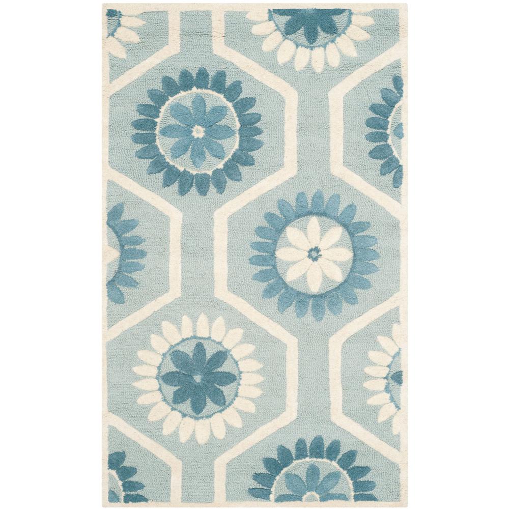 CAMBRIDGE, BLUE / IVORY, 3' X 5', Area Rug, CAM715B-3. Picture 1