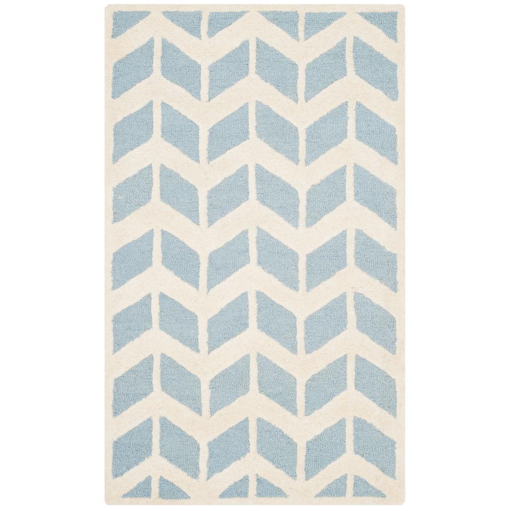 CAMBRIDGE, BLUE / IVORY, 4' X 6', Area Rug, CAM718B-4. Picture 1