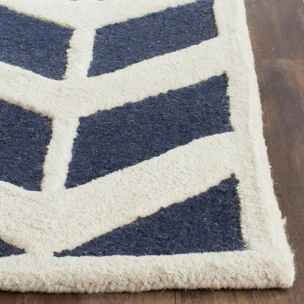 CAMBRIDGE, NAVY / IVORY, 6' X 9', Area Rug, CAM718M-6. Picture 1