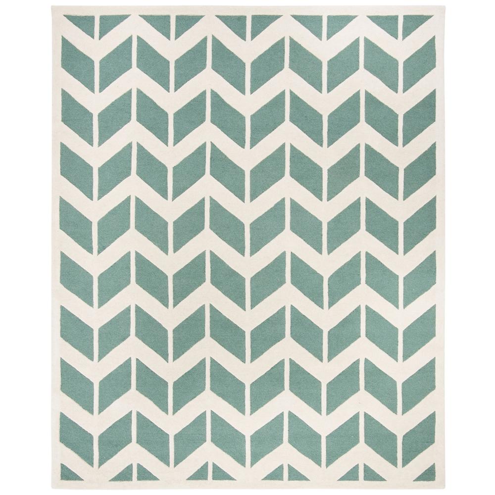 CAMBRIDGE, TEAL / IVORY, 9' X 12', Area Rug, CAM718T-9. Picture 1