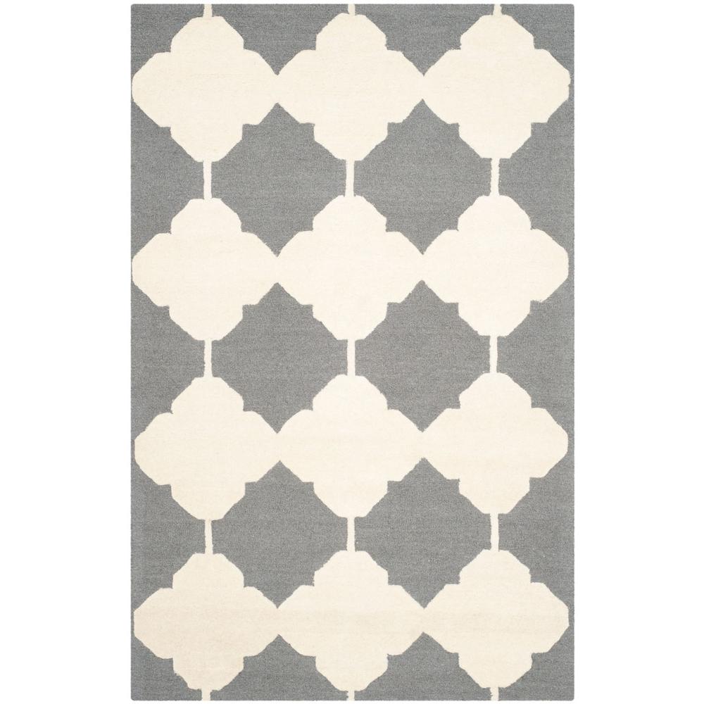 CAMBRIDGE, DARK GREY / IVORY, 6' X 9', Area Rug, CAM719D-6. Picture 1