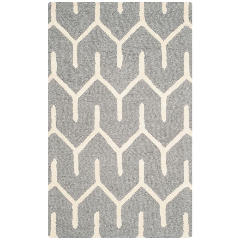 CAMBRIDGE, DARK GREY / IVORY, 4' X 6', Area Rug, CAM720D-4. Picture 1