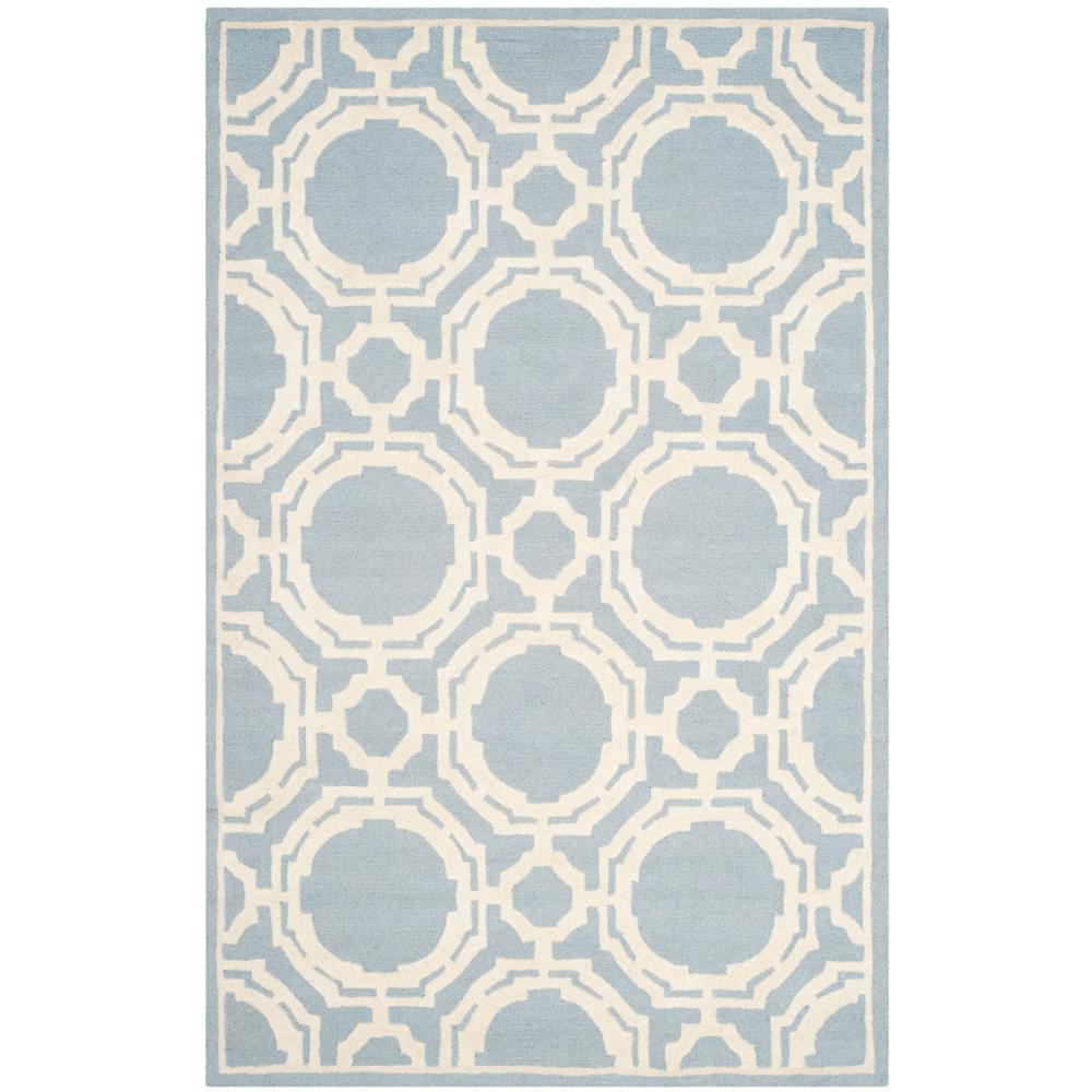 CAMBRIDGE, BLUE / IVORY, 5' X 8', Area Rug, CAM721B-5. Picture 1