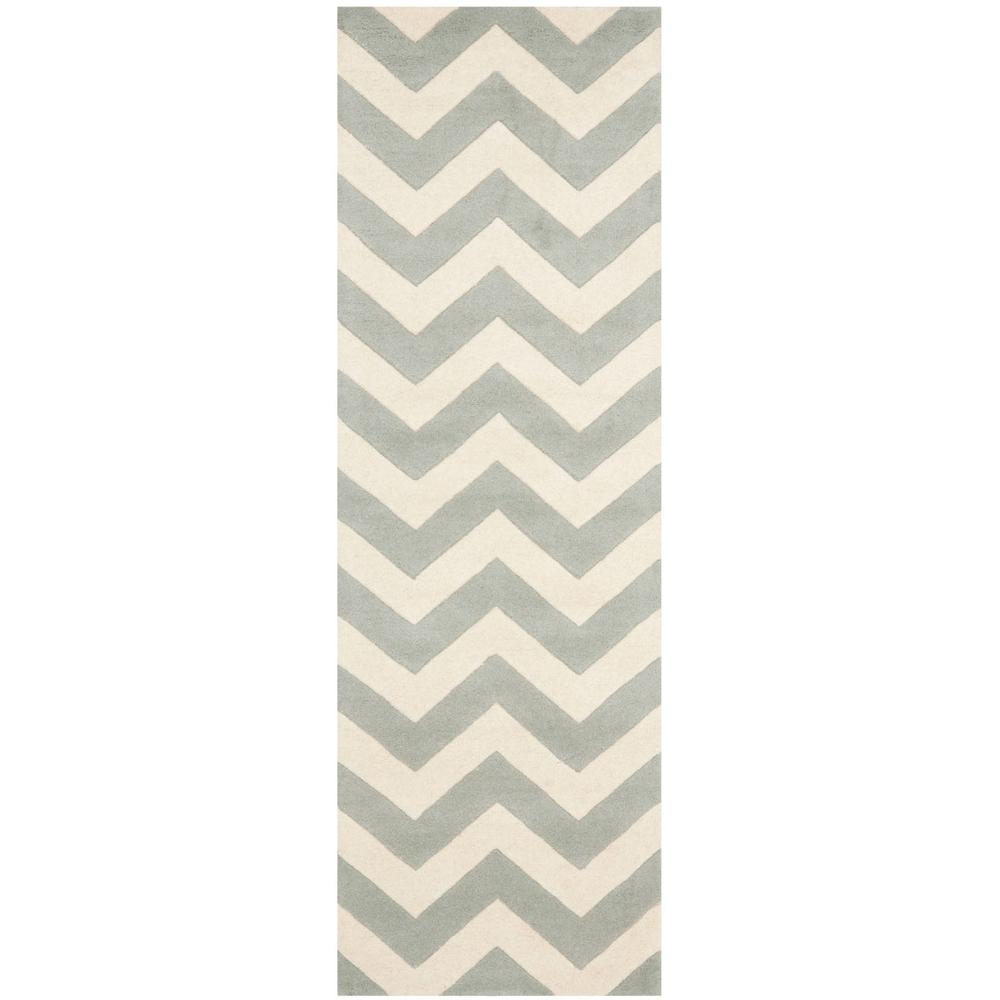 CHATHAM, GREY / IVORY, 2'-3" X 13', Area Rug, CHT715E-213. Picture 1