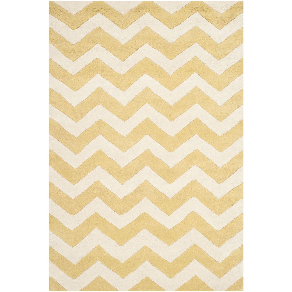 CHATHAM, LIGHT GOLD / IVORY, 4' X 6', Area Rug, CHT715L-4. Picture 1