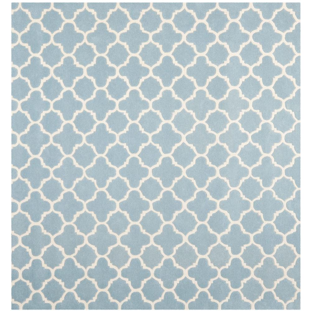 CHATHAM, BLUE / IVORY, 8'-9" X 8'-9" Square, Area Rug, CHT717B-9SQ. Picture 1