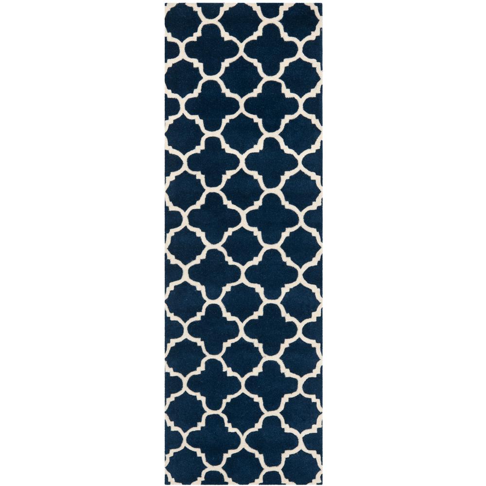CHATHAM, DARK BLUE / IVORY, 2'-3" X 5', Area Rug, CHT717C-25. Picture 1