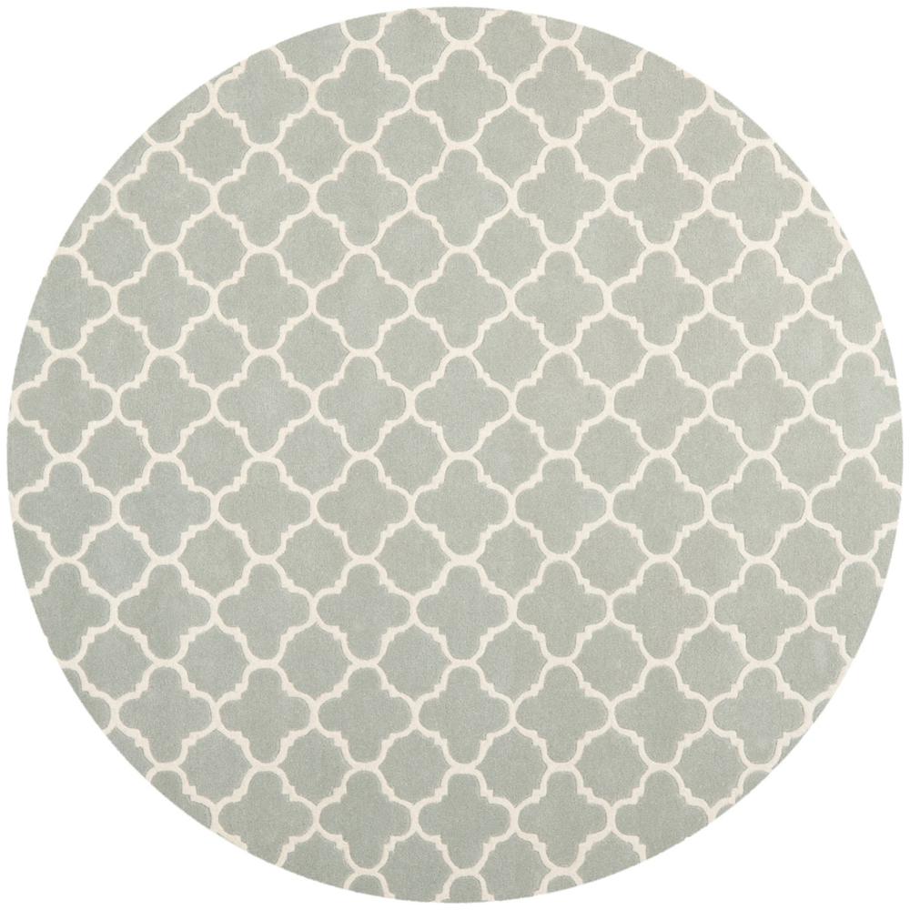 CHATHAM, GREY / IVORY, 9' X 9' Round, Area Rug, CHT717E-9R. Picture 1