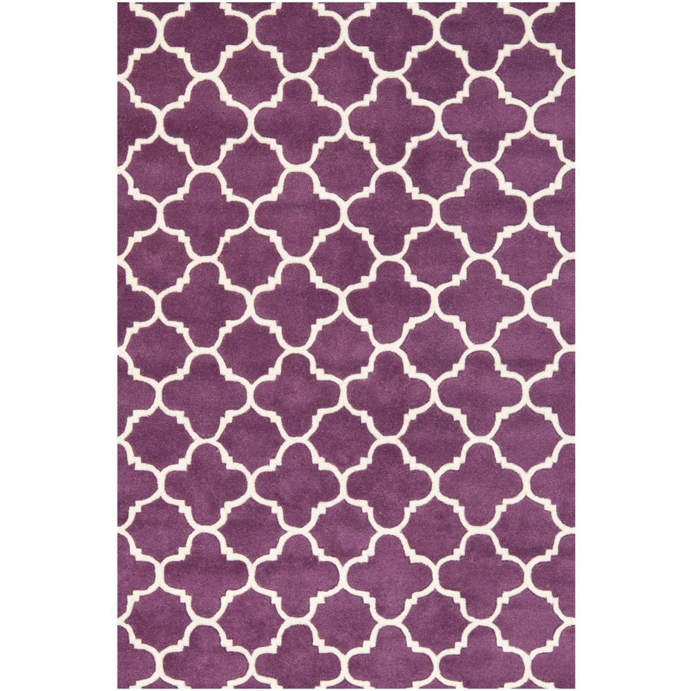 CHATHAM, PURPLE / IVORY, 4' X 6', Area Rug, CHT717F-4. Picture 1