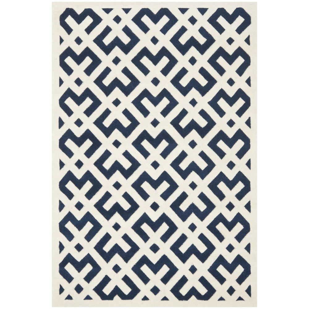 CHATHAM, DARK BLUE / IVORY, 4' X 6', Area Rug, CHT719C-4. Picture 1