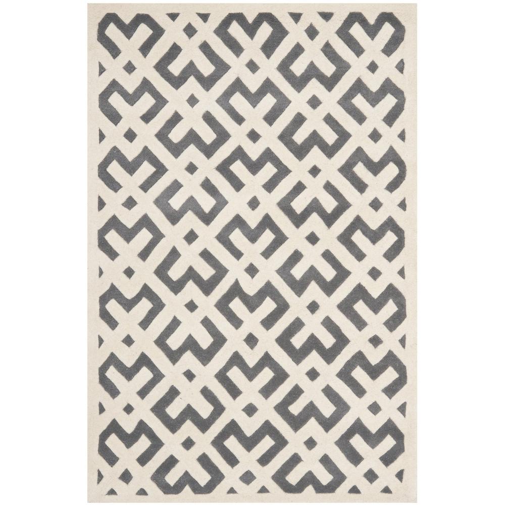 CHATHAM, DARK GREY / IVORY, 4' X 6', Area Rug, CHT719D-4. Picture 1